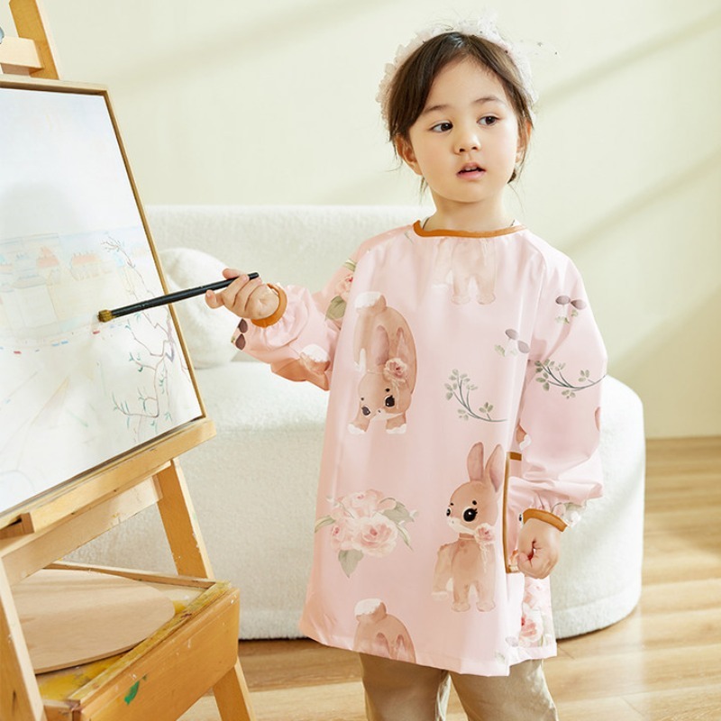 Kitchen Appliances Toys - 子供用防水アートカバーシャツ長袖ペイントエプロン幼稚園の美術教室キッチン遊びクラフトカバーシャツに適しています