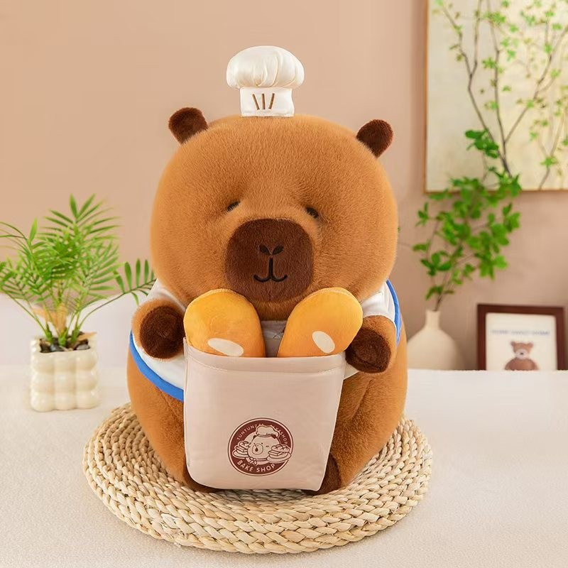 Kitchen Appliances Toys - 30cm シェフ パン カピバラ ぬいぐるみ かわいい