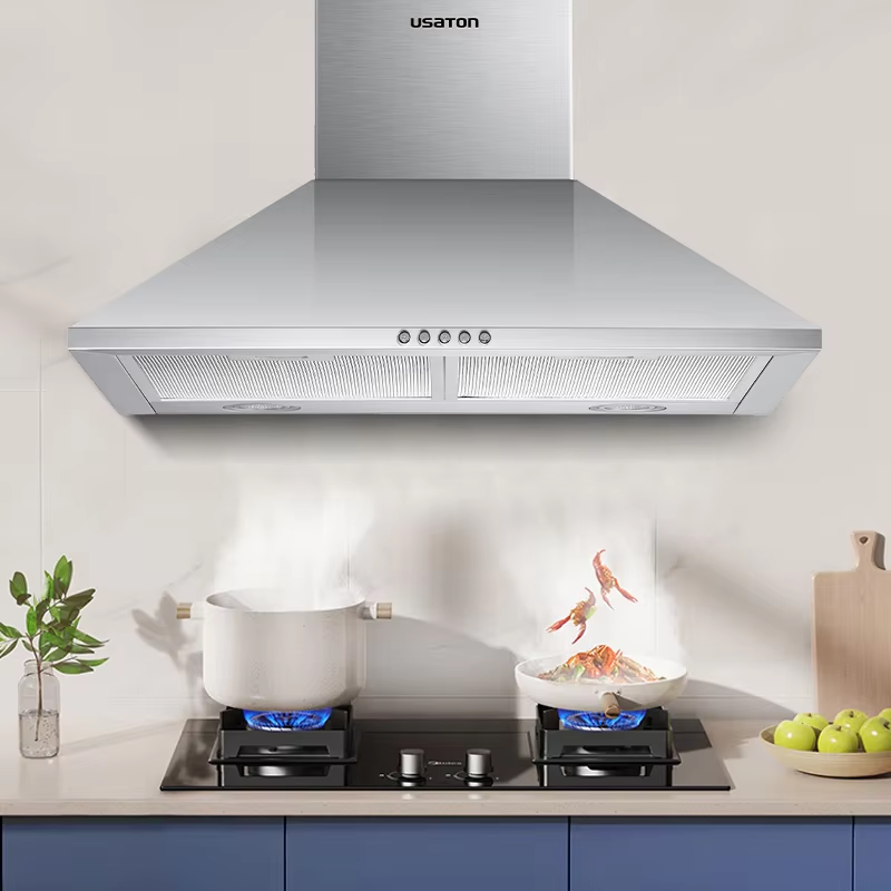 Kitchen Appliances Price - ステンレス製壁掛けキッチン家電シンプルスタイルレンジフードおしゃれでお手頃価格の煙突型レンジフード