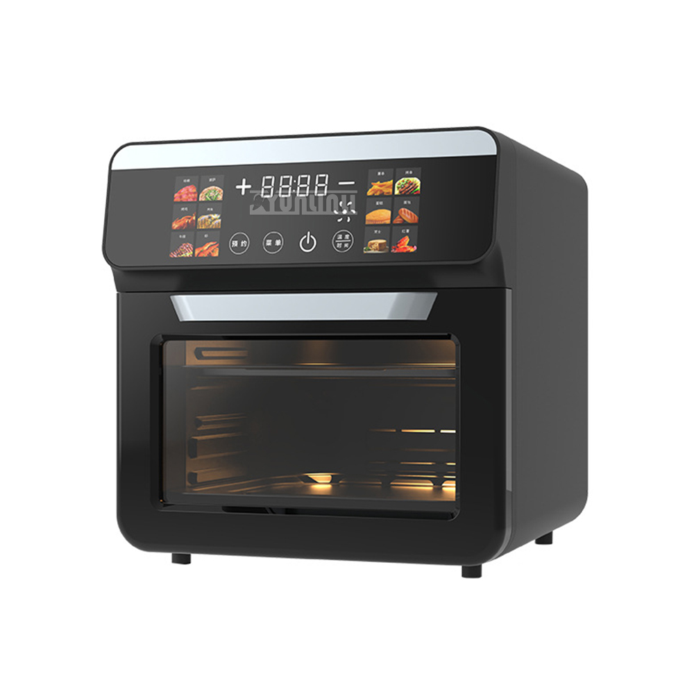 Kitchen Appliances B&Q - タッチスクリーン式電気エアフライヤー、可視窓付きインテリジェントフライヤー、キッチン家電、オイルフライヤー