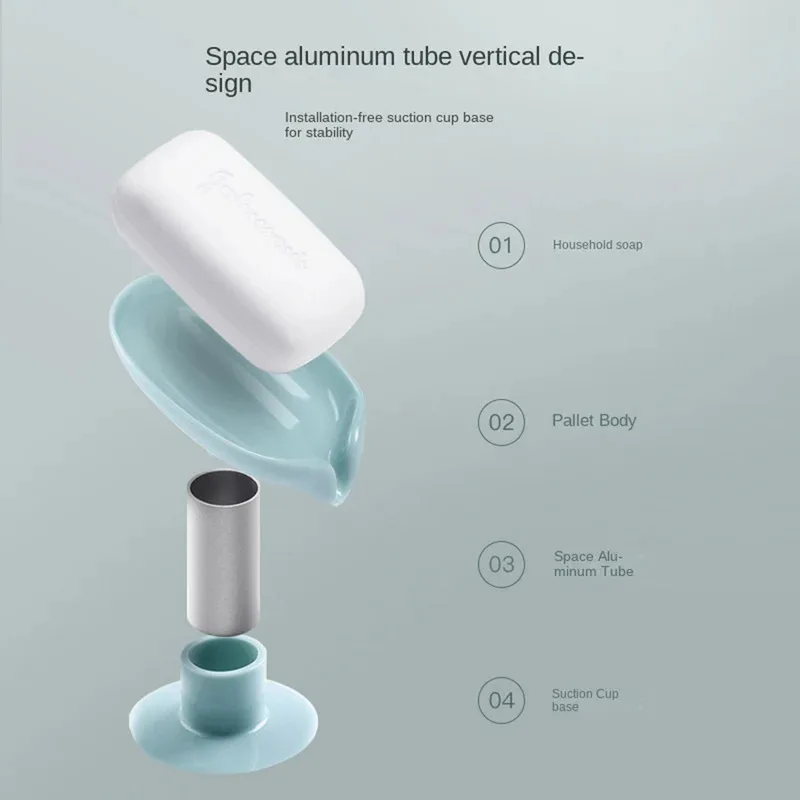 水切り石鹸ホルダー 葉っぱ型石鹸置き 吸盤トレイ シャワー用 - Kitchen Appliances Holder のレビューと価格