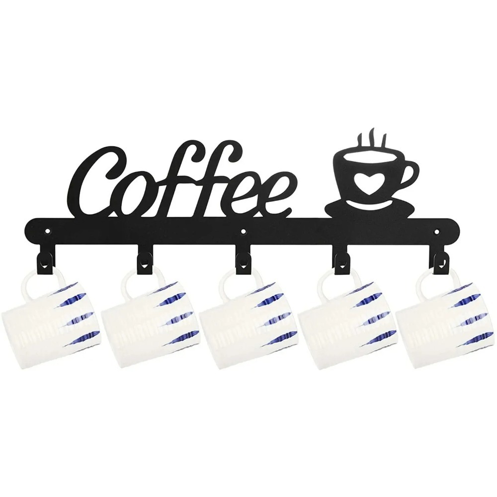 金属製壁掛けコーヒーマグカップホルダー、コート・帽子・鍵掛け - Kitchen Appliances Holder のレビューと価格