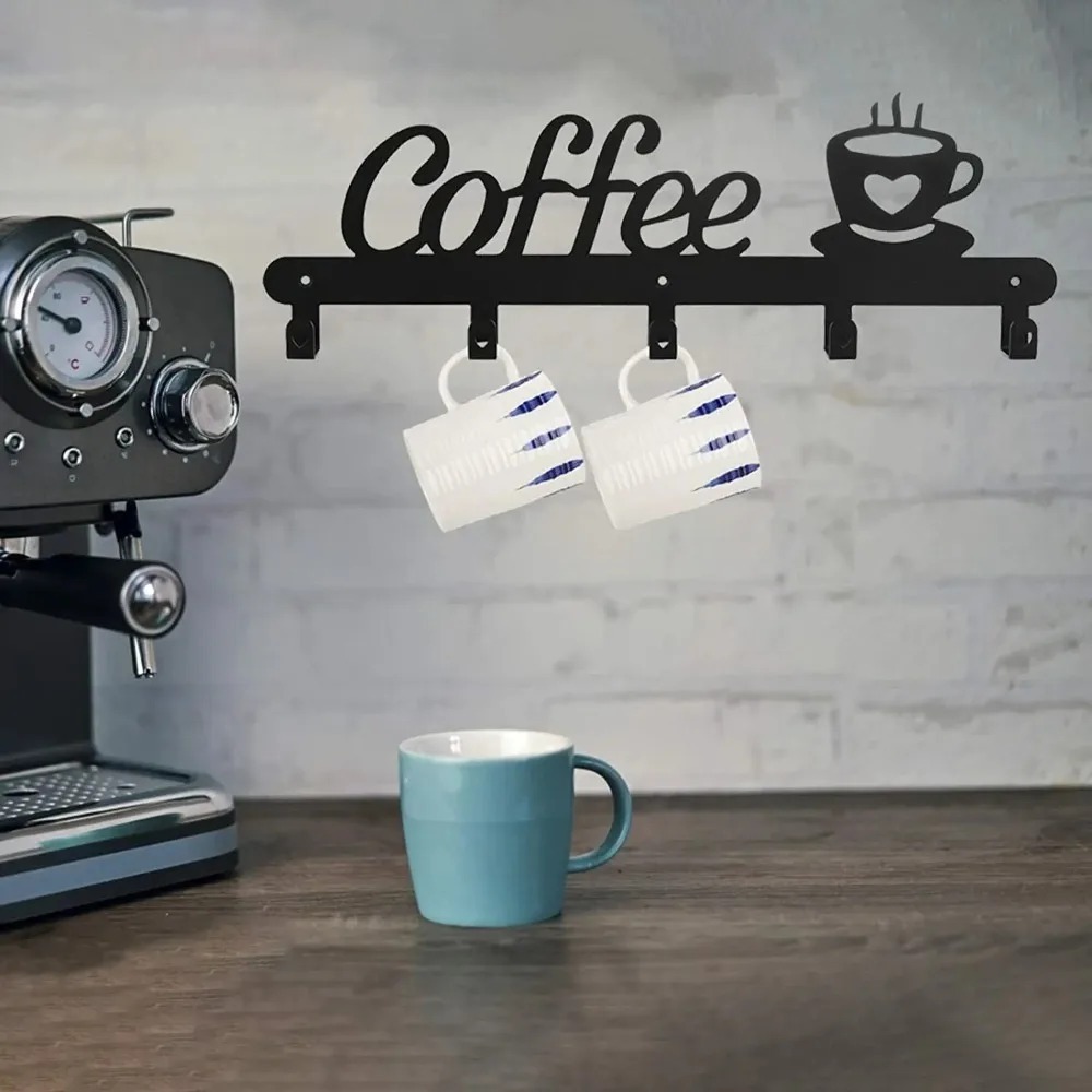 金属製壁掛けコーヒーマグカップホルダー、コート・帽子・鍵掛け - Kitchen Appliances Holder のレビューと価格