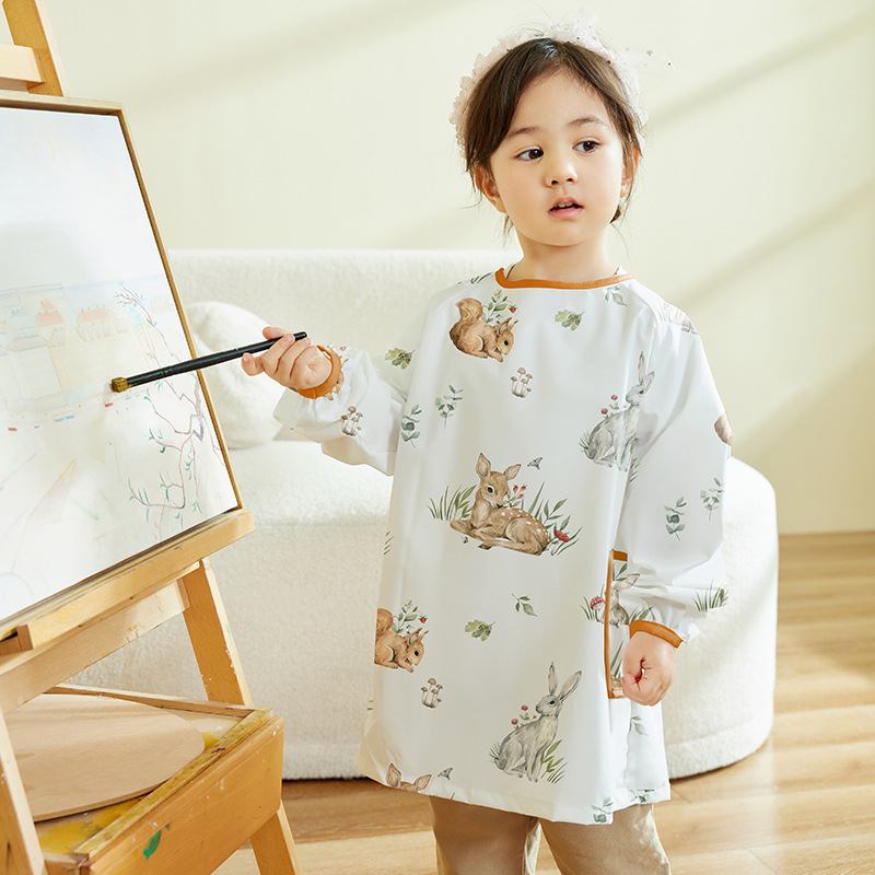 子供用防水アートカバーシャツ長袖ペイントエプロン幼稚園の美術 - Kitchen Appliances Toys のレビューと価格