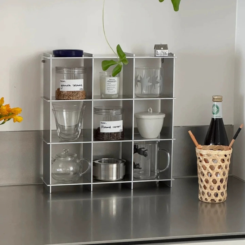ミニマリストアルミ合金製カウンタートップマグ収納棚多層カップ - Kitchen Appliances Holder のレビューと価格