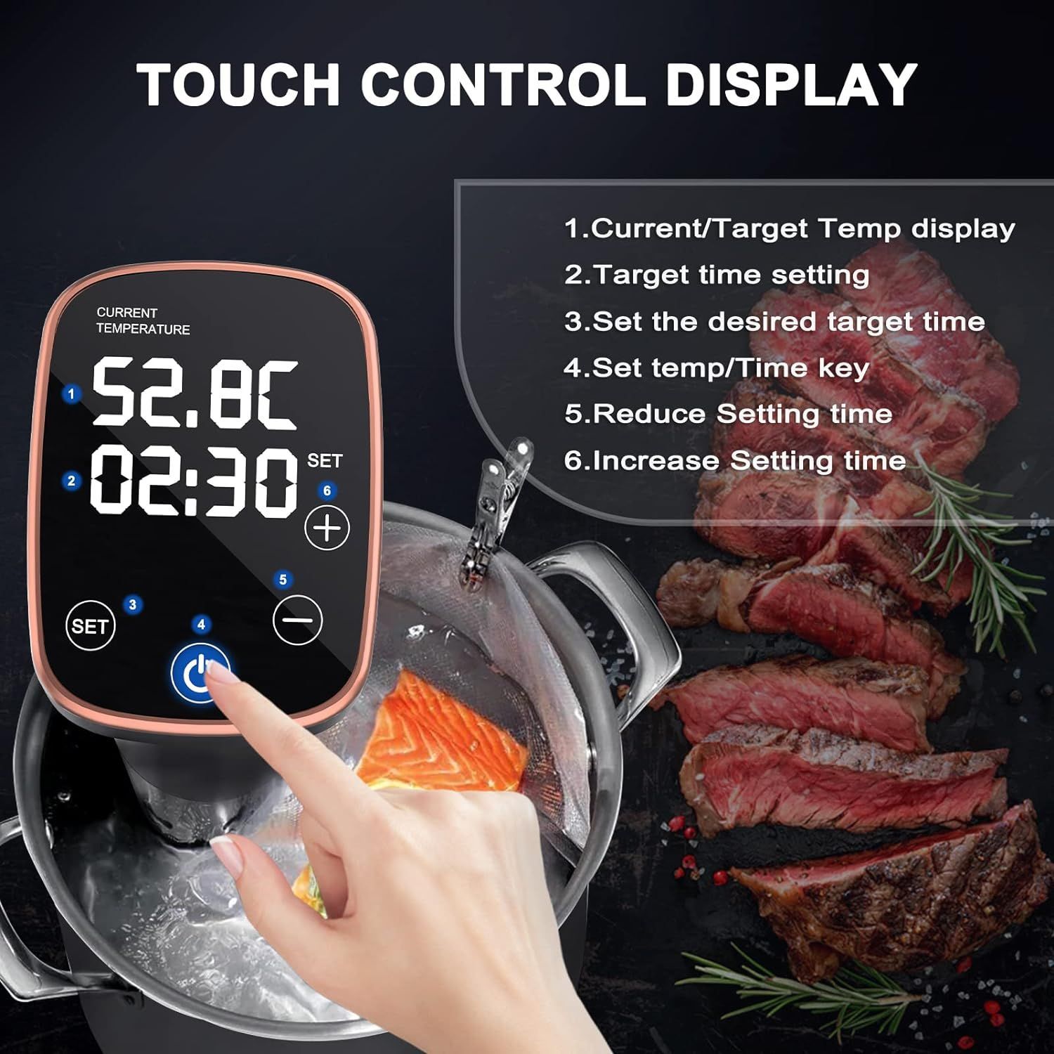 FP01 電気式家庭用サーモスタット付き低温真空調理器 ステ - Kitchen Appliances Electric のレビューと価格
