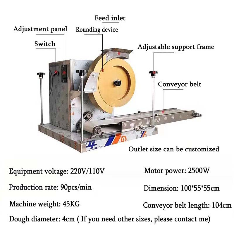 自動生地丸め機、ピザ生地丸め機、パン生地丸め機、生地丸め機 - Bread Maker Machine のレビューと価格