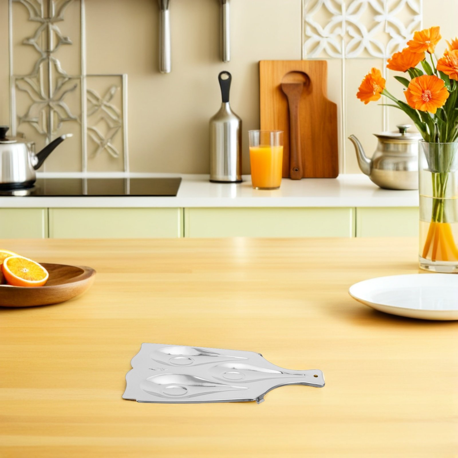 ステンレス製3段スプーンレスト、キッチンカウンター用調理器具 - Kitchen Appliances Holder のレビューと価格