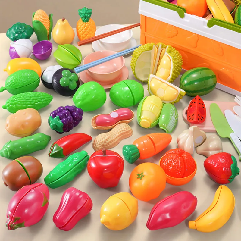 子供のためのモンテッソーリハウスゲーム,果物,ピタヤ,野菜, - Kitchen Appliances Toys のレビューと価格