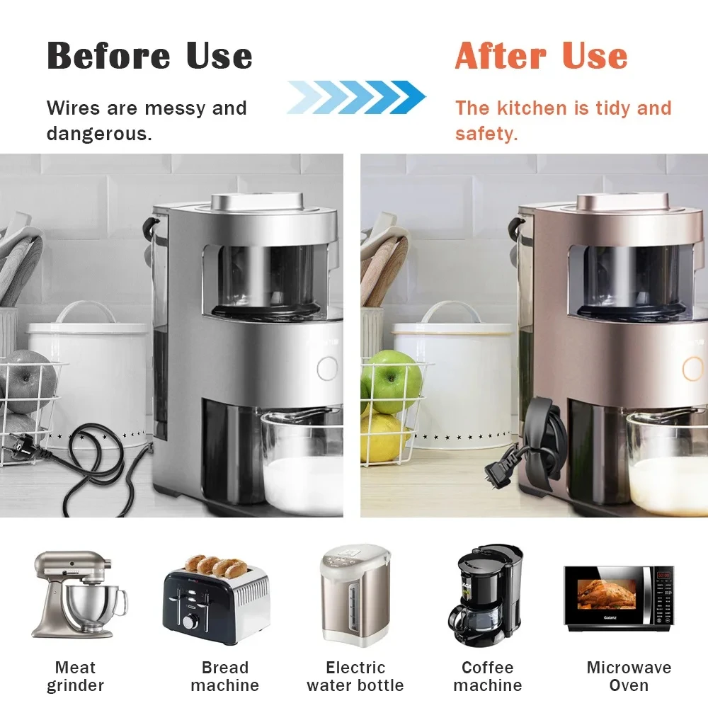 MAOYYE 6 個/4 個ケーブルワインダーケーブルクリッ - Kitchen Appliances Holder のレビューと価格