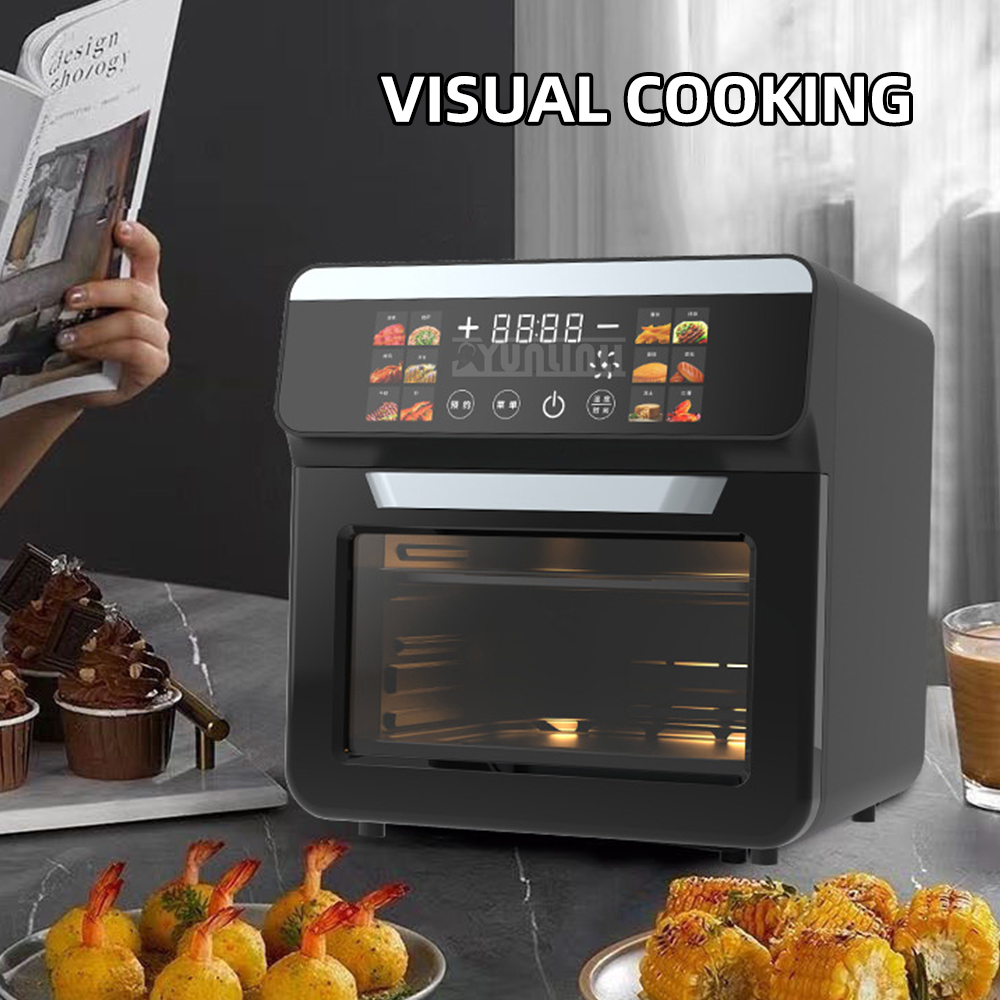 タッチスクリーン式電気エアフライヤー、可視窓付きインテリジェ - Kitchen Appliances B&Q のレビューと価格